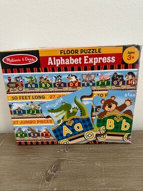 Melissa & Doug Alphabet Express Floor Puzzle - Blue, Green, Red, Yellow